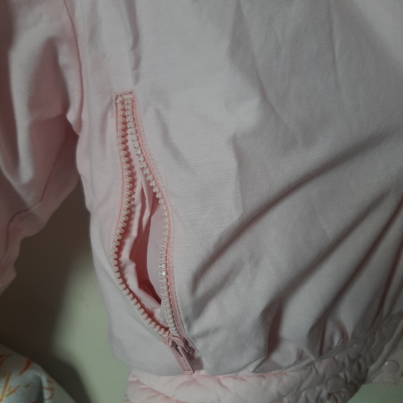 VTG Pastel Pink Puffy Jacket Ski Winter Quilted 38 - Picture 6 of 13